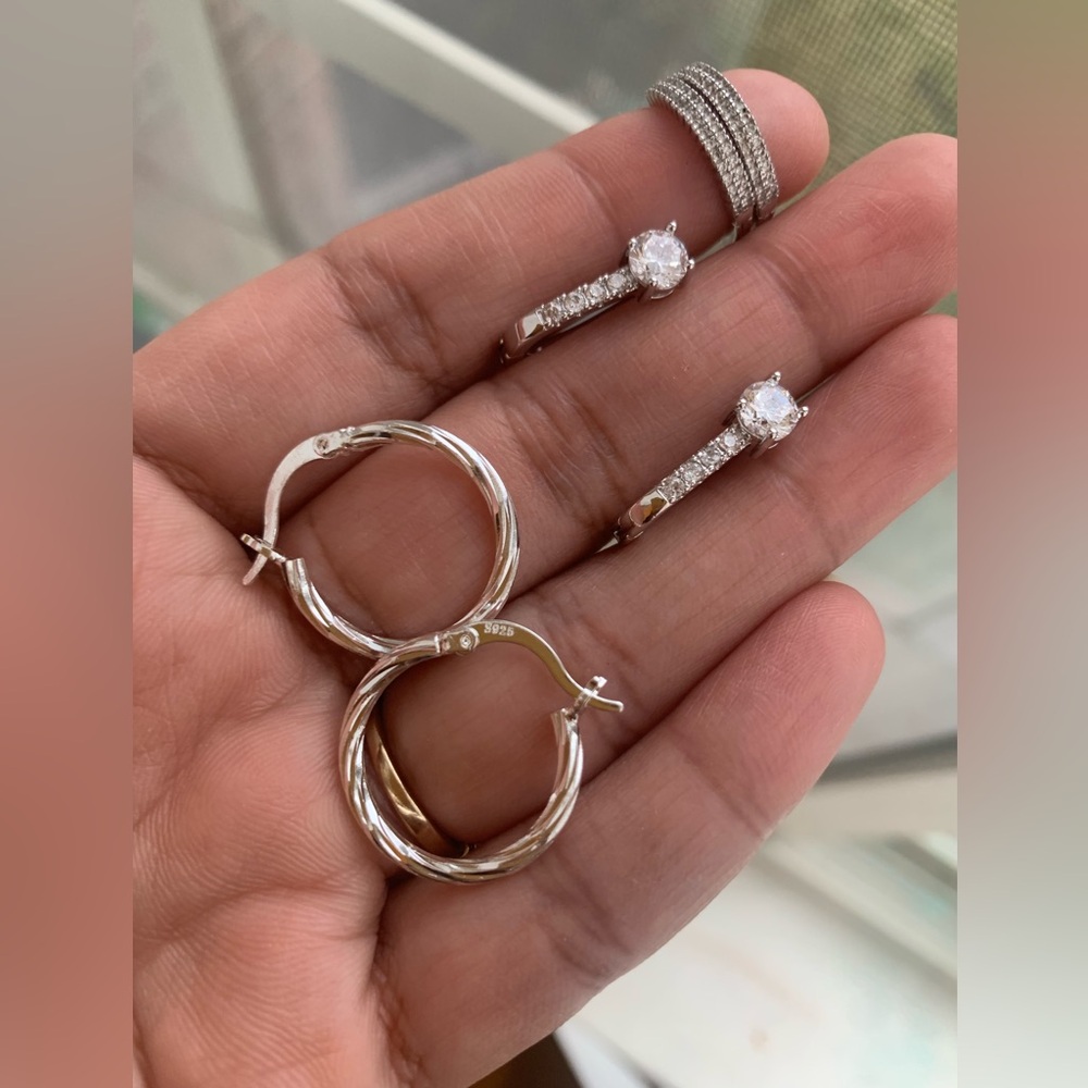 925 Sterling Silver Hoops